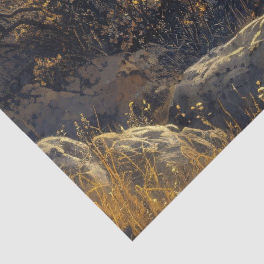 月明かりの中のクーガー野生動物の芸術の分離 薄葉紙 (詳細)