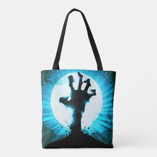 月明かりの中のゾンビハンド トートバッグ (裏面)