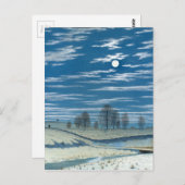 月明かりの中のヘンリー・ファラーの冬の風景 ポストカード (正面/裏面)