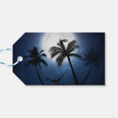 月明かりの中のヤシの木 ギフトタグ (裏面横)