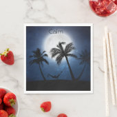 月明かりの中のヤシの木 スタンダードランチョンナプキン (インサイチュ)