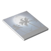 月明かりの中のヤシの木 ノートパッド (アングル)