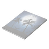 月明かりの中のヤシの木 ノートパッド (回転)