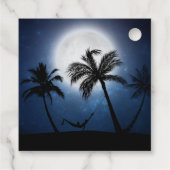 月明かりの中のヤシの木 フェイバータグ (裏面)