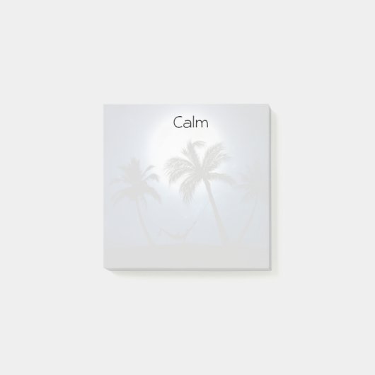 月明かりの中のヤシの木 ポストイット (正面)