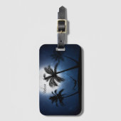 月明かりの中のヤシの木 ラゲッジタグ (正面縦)