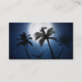 月明かりの中のヤシの木 名刺 (裏面)