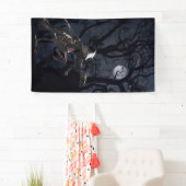 月明かりの中のレイブンとネズミの骸骨 横断幕 (インサイチュ)