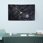 月明かりの中のレイブンとネズミの骸骨 横断幕 (トレードショー)