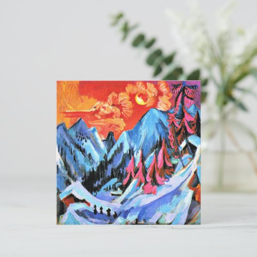 月明かりの中の冬の風景by Ernst Kirchner カード (スタンド正面)