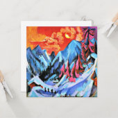 月明かりの中の冬の風景by Ernst Kirchner カード (正面/裏面インサイチュ)