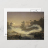 月明かりの中の妖精の霧 ポストカード (正面/裏面)