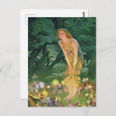 月明かりの中の妖精 ポストカード (正面/裏面)