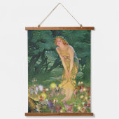 月明かりの中の妖精 吊り下げ型タペストリー (正面)