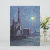 月明かりの中の工場(都市景観) (ルース) カード (スタンド正面)