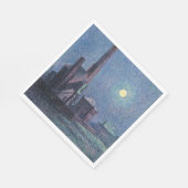 月明かりの中の工場（都市景観） （ルース） スタンダードランチョンナプキン (角)