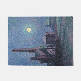 月明かりの中の工場（都市景観） （ルース） ドアマット