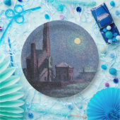 月明かりの中の工場（都市景観） （ルース） ペーパープレート (パーティー)