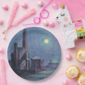 月明かりの中の工場（都市景観） （ルース） ペーパープレート (パーティー)