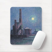 月明かりの中の工場（都市景観） （ルース） マウスパッド (マウス)
