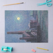 月明かりの中の工場（都市景観） （ルース） 薄葉紙 (クラフト)