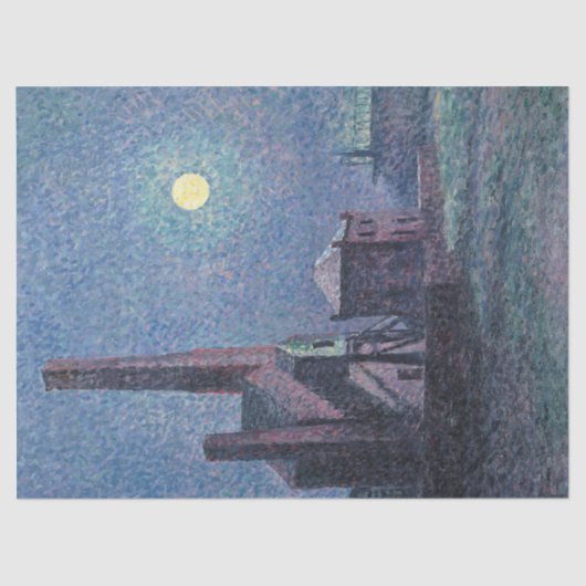 月明かりの中の工場（都市景観） （ルース） 薄葉紙 (正面)