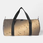 月明かりの中の楽譜ゴールデンブラウン ダッフルバッグ (裏面)