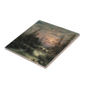 月明かりの中の渓流 – アルバートリーガー タイル (側面)