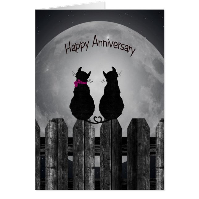 月明かりの中の猫たち (正面)