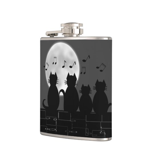 月明かりの中の猫 フラスク (左)