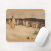 月明かりの中の穀物の茎 マウスパッド (マウス)