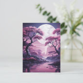 月明かりの中の紫の森 ポストカード (スタンド正面)