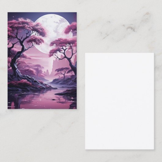 月明かりの中の紫の森 名刺 (正面/裏面)