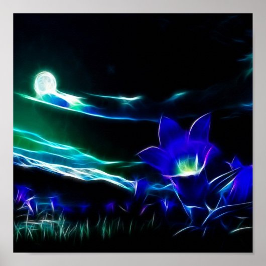 月明かりの中の花 ポスター (正面)