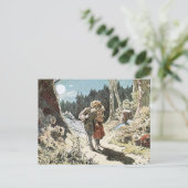 月明かりの中の道でハンゼルとグレテル ポストカード (スタンド正面)