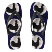 月明かりの中の鶏 ビーチサンダル (フットベッド)