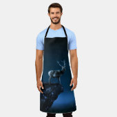 月明かりの中の鹿 エプロン (着用した状態)