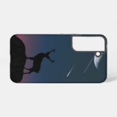 月明かりの中の鹿 SAMSUNG GALAXYケース (裏面横)