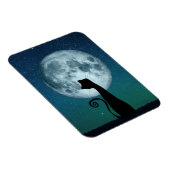 月明かりの中の黒猫フレキシブルマグネット マグネット (右側)