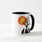 月明かりの中の黒猫 マグカップ (正面右)