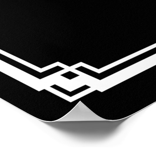 月明かりの中を歩くヴィンテージアールデコレディ ポスター (角)