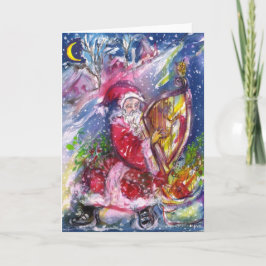 月明かりの中遊でサンタの竪琴 シーズンカード