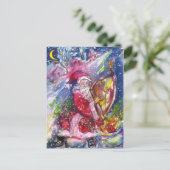 月明かりの中遊でサンタの竪琴 シーズンポストカード (スタンド正面)