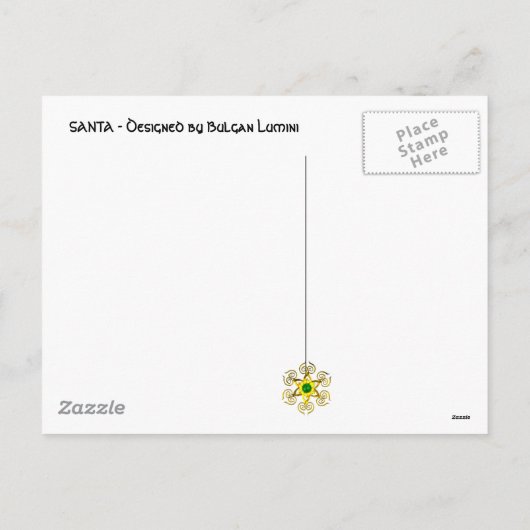 月明かりの中遊でサンタの竪琴 シーズンポストカード (裏面)