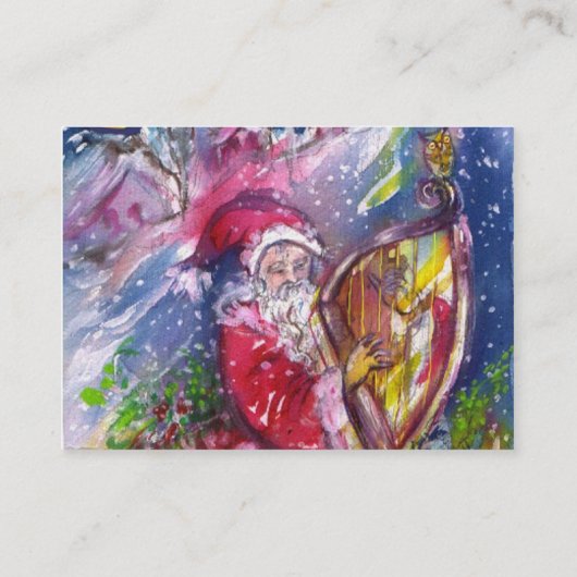 月明かりの中遊でサンタの竪琴 名刺 (裏面)