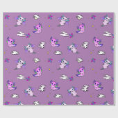 月明かりの中飛んでいるでドラゴツォルは幸せに ラッピングペーパー (フラット)