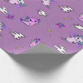 月明かりの中飛んでいるでドラゴツォルは幸せに ラッピングペーパー (角)