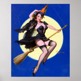 月明かりの乗り物ピン立て ポスター