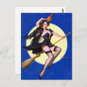 月明かりの乗り物ピン立て ポストカード (正面/裏面)