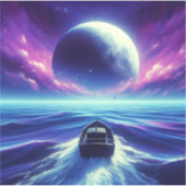 月明かりの乗り シール (正面)